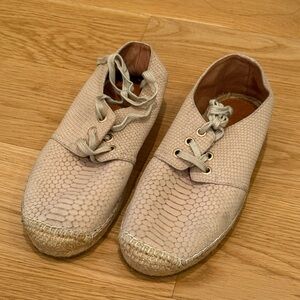 Joie Cream Textured Espadrille Shoes